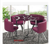 Glass dinner table