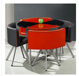 Glass dinner table