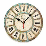Vintage Round Wood Wall Clock